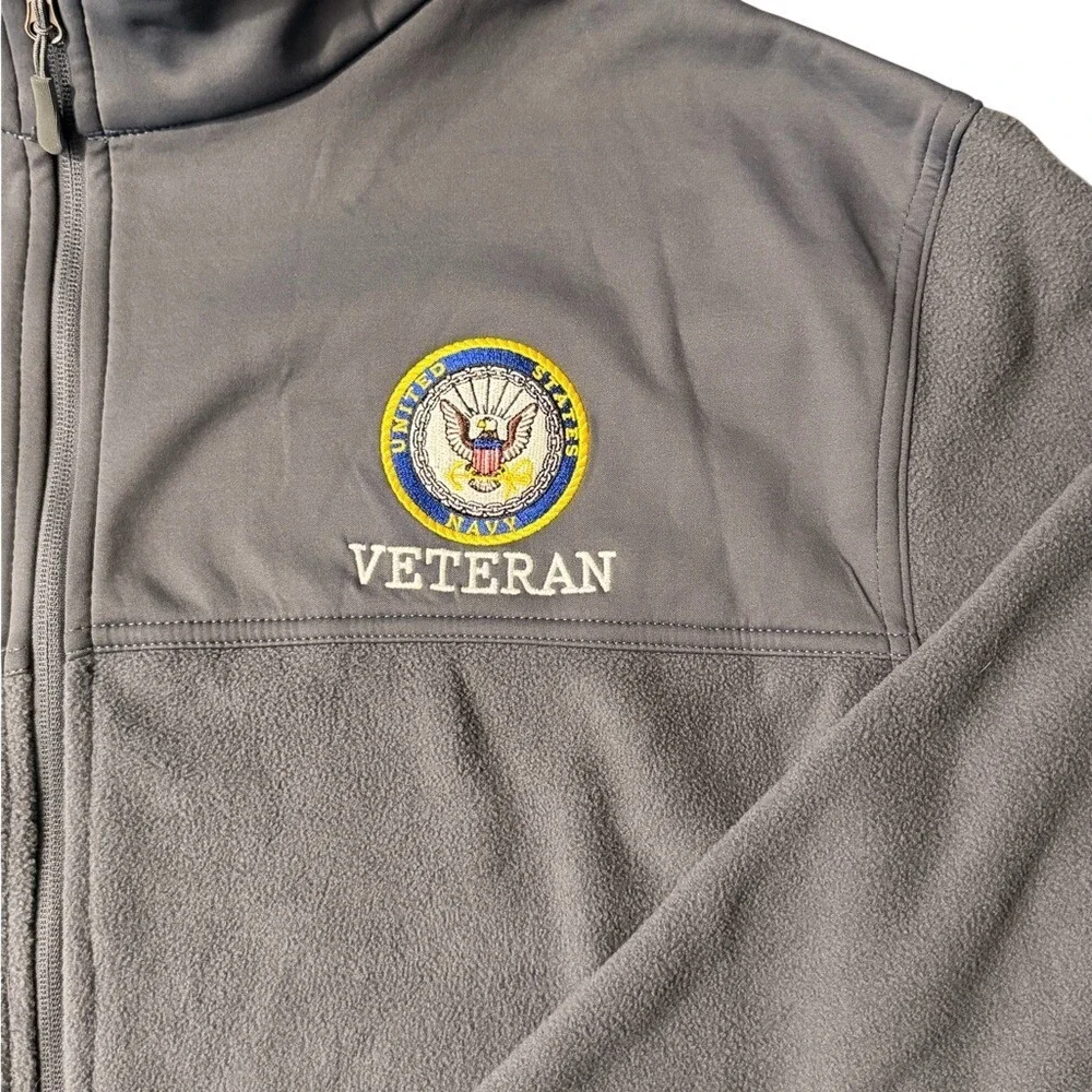 Gray Full‎ Zip United States Navy embroidered logo Size XXL